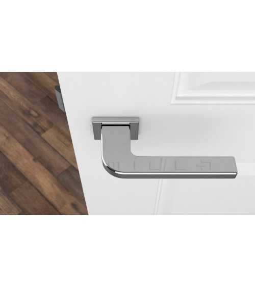 Maniglia per porta cromata lucida ISMENA ferramenta design