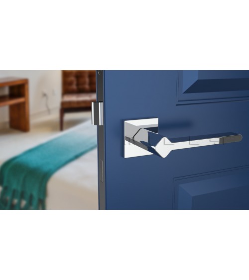 Maniglia per porta colore cromo lucido NINFEA maniglia design