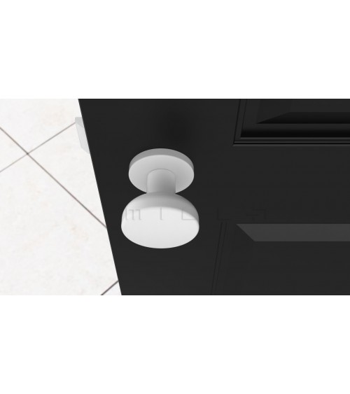 Pomolo per porta bianco MESA Rotondo mobile - maniglia design