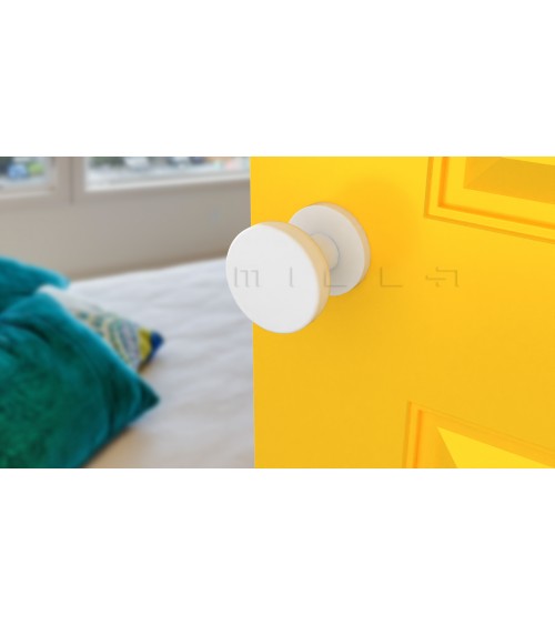 Pomolo per porta bianco MESA Rotondo mobile - maniglia design