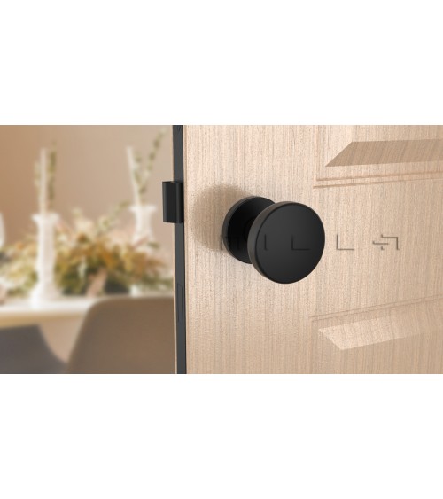 Pomello per porta nero MESA Rotondo mobile - maniglia design