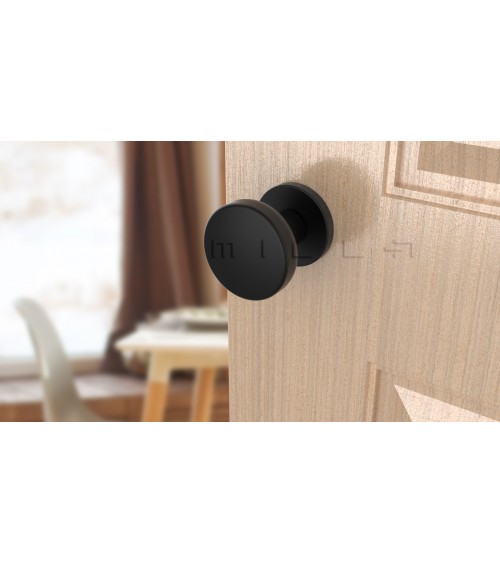 Pomello per porta nero MESA Rotondo mobile - maniglia design