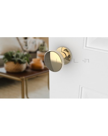 Pomello per porta Oro MESA Rotondo mobile