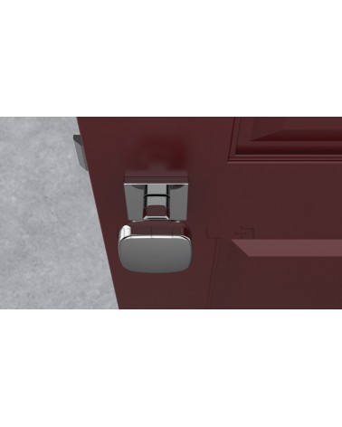 Pomolo per porta Cromo lucido KIAMA quadrato - maniglia design