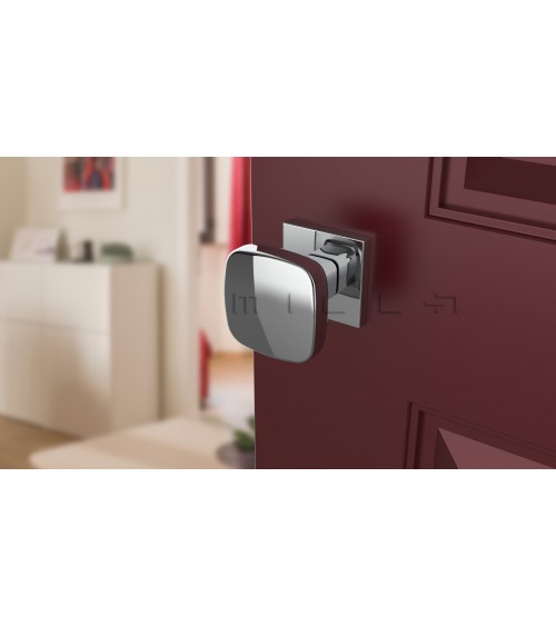 Pomolo per porta nero KIAMA quadrato - maniglia design