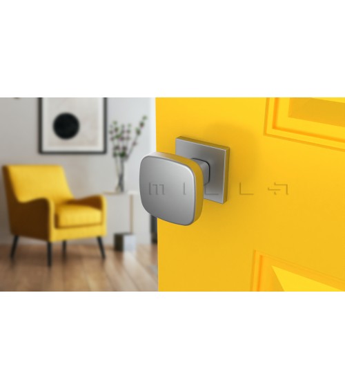 Pomolo per porta nero KIAMA quadrato - maniglia design