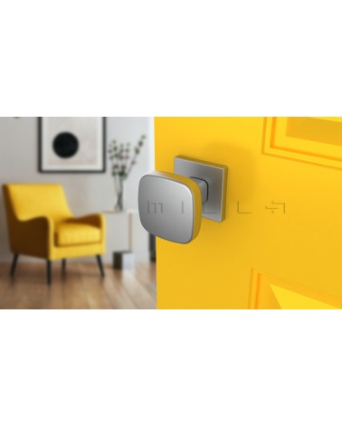 Pomolo per porta Cromo spazzolato KIAMA quadrato - maniglia design