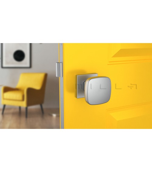 Pomolo per porta nero KIAMA quadrato - maniglia design