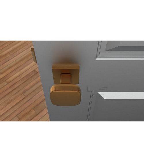 Pomello per porta nero KIAMA quadrato - maniglia design