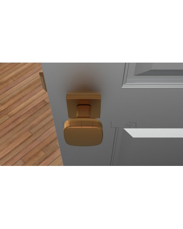 Pomolo per porta Rame KIAMA quadrato - maniglia design