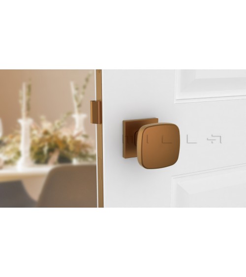 Pomello per porta nero KIAMA quadrato - maniglia design