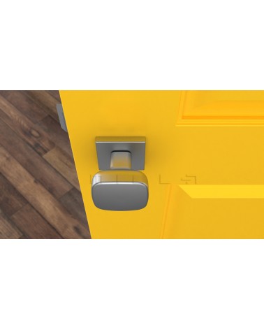 Pomolo per porta Cromo spazzolato KIAMA quadrato - maniglia design