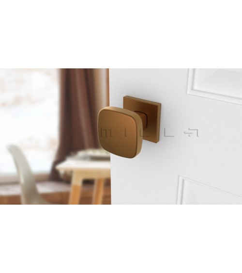 Pomello per porta nero KIAMA quadrato - maniglia design