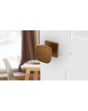 Pomolo per porta Rame KIAMA quadrato - maniglia design