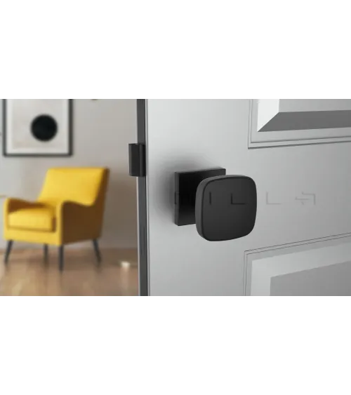 Pomello per porta nera KIAMA quadrato - maniglia design