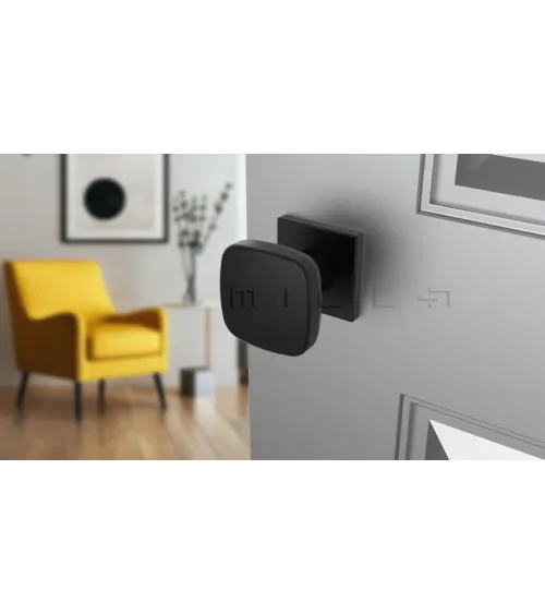 Pomello per porta nera KIAMA quadrato - maniglia design
