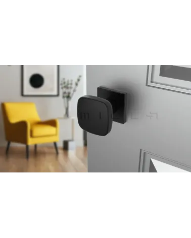 Pomello per porta nero KIAMA quadrato - maniglia design