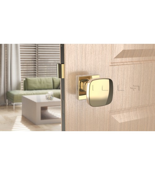 Pomolo per porta nero KIAMA quadrato - maniglia design
