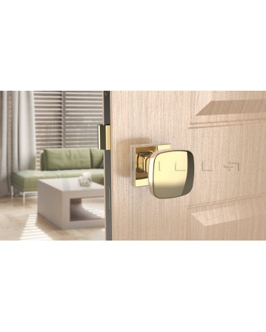 Pomello per porta Oro KIAMA quadrato - maniglia design