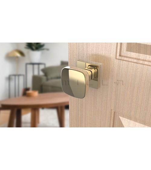 Pomolo per porta nero KIAMA quadrato - maniglia design