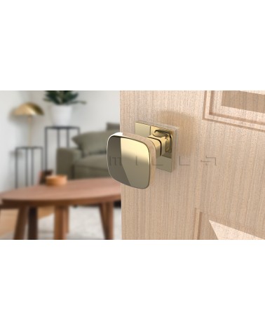 Pomolo per porta nero KIAMA quadrato - maniglia design