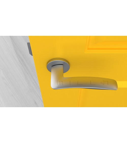 Maniglia per porta cromo satinato ROBINE ferramenta design