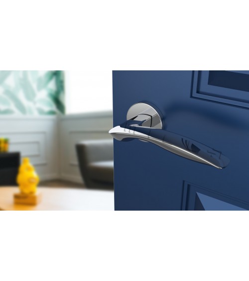 Maniglia per porta cromo lucido ROBINE ferramenta design