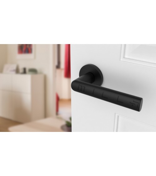 Maniglia per porta nera SILENA ferramenta design