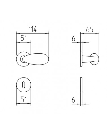 Maniglia per porta Mandelli Led con dimensioni