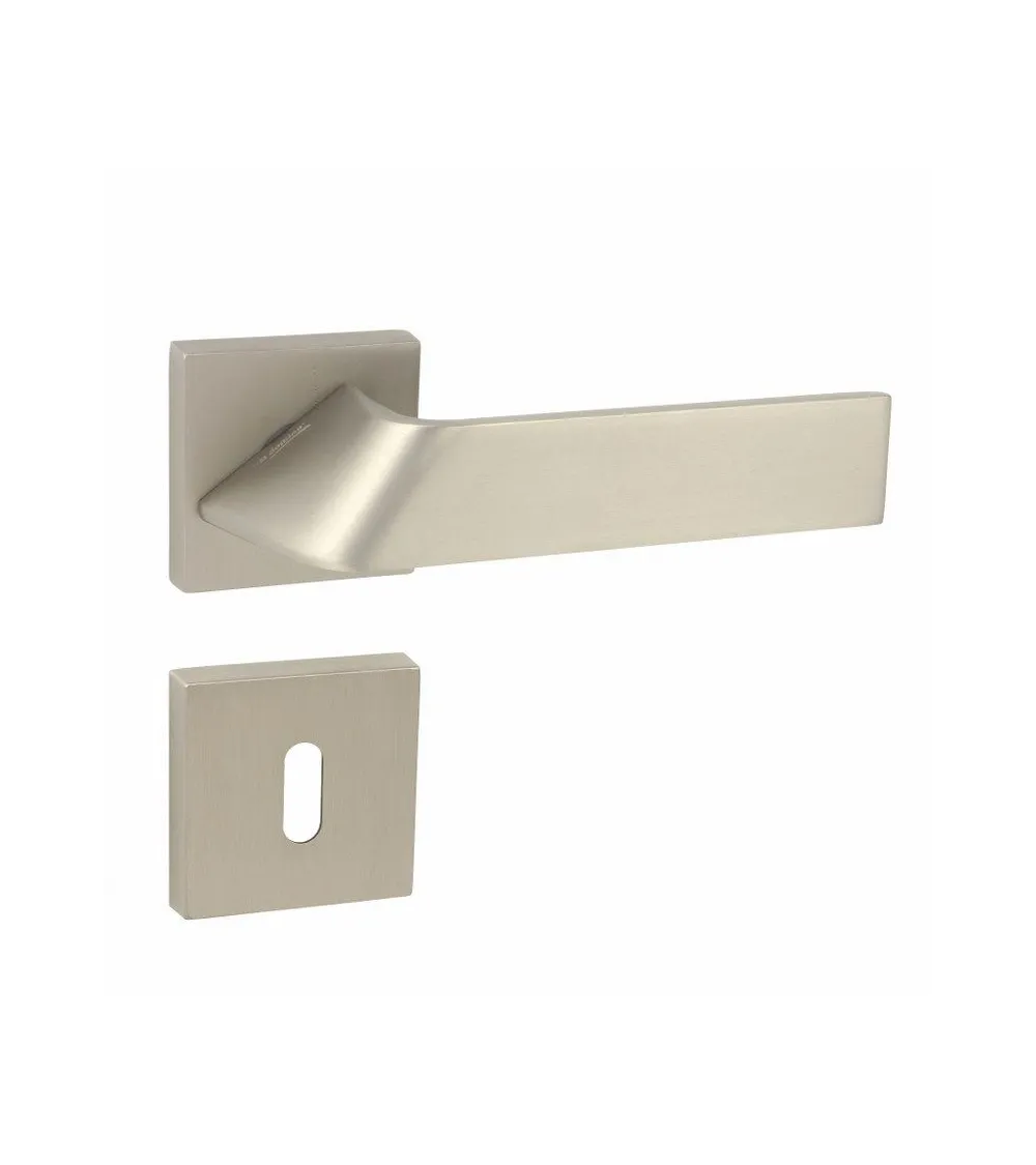 Maniglia per porta Buzz QR con rosetta a chiave L - ferramenta design
