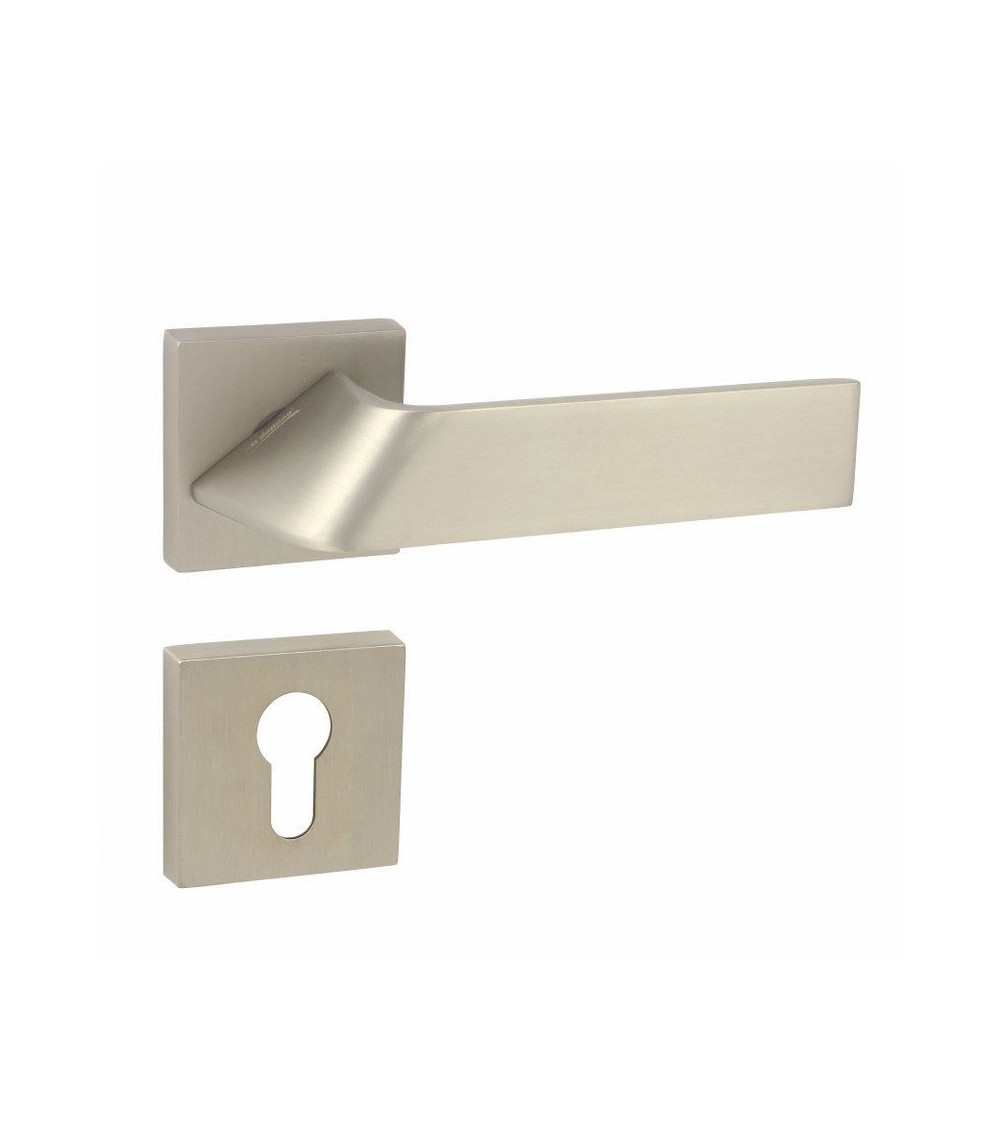 Maniglia per porta Buzz QR con rosetta chiave I - ferramenta design