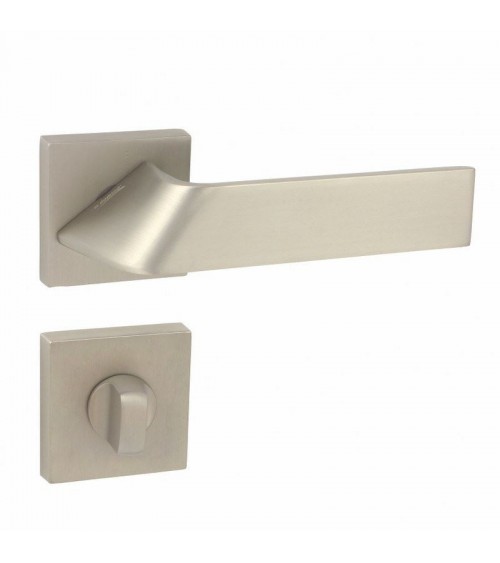 Maniglia per porta Buzz QR con rosetta chiave WC - ferramenta design