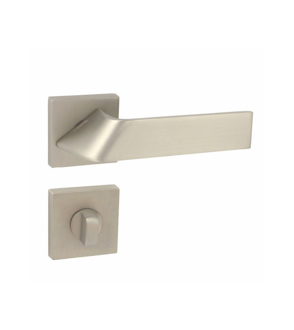 Maniglia per porta Buzz QR con rosetta chiave WC - ferramenta design