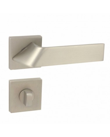 Maniglia per porta Buzz QR con rosetta chiave WC - ferramenta design