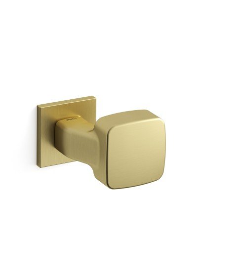 Pomello porta oro opaco Mandelli Carrè maniglia design
