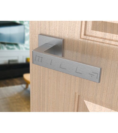 Maniglia per porta cromo spazzolato Apollo maniglia design