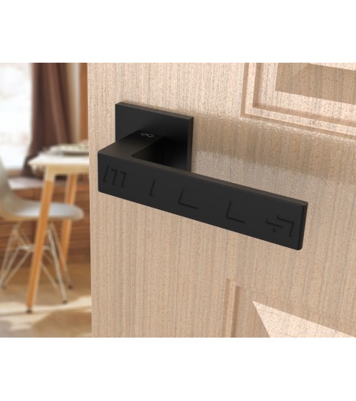 Maniglia per porta nera Apollo design