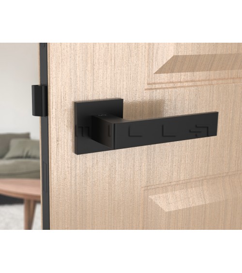 Maniglia per porta nera Apollo design