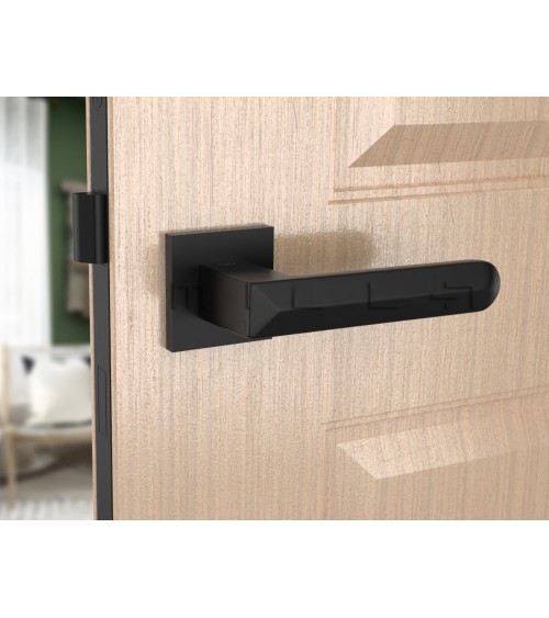 Maniglia per porta quadrata contemporanea in Zamak Bohema - maniglia design