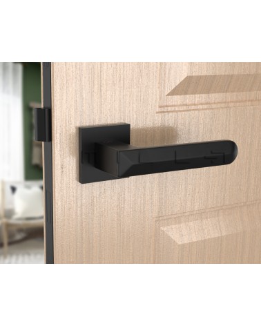 Maniglia per porta quadrata contemporanea in Zamak Bohema - maniglia design