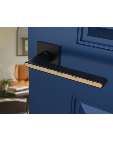 Maniglia per Porta Moderna in Zamak su una placca Quadrata - modello Ferrara - maniglia design