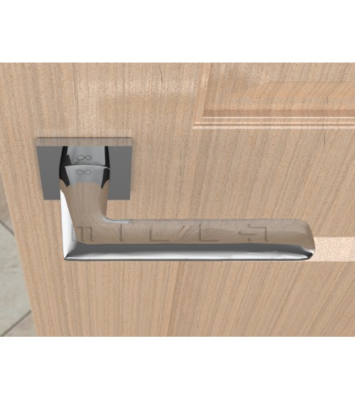 Maniglia per porta cromo spazzolato line GIULIA design