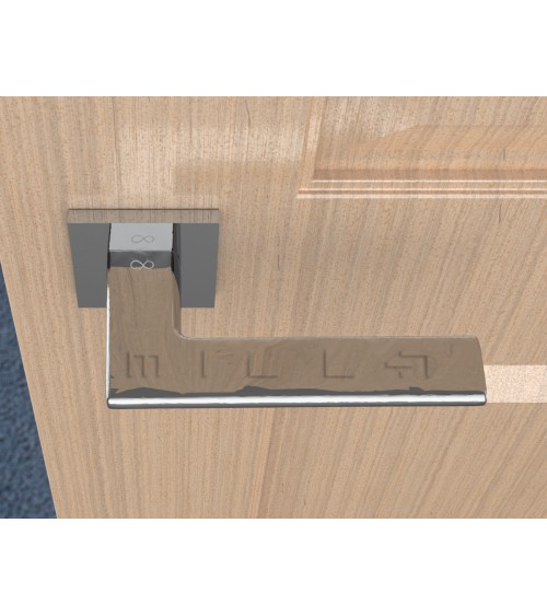 Maniglia per porta cromo lucido Shark - maniglia design