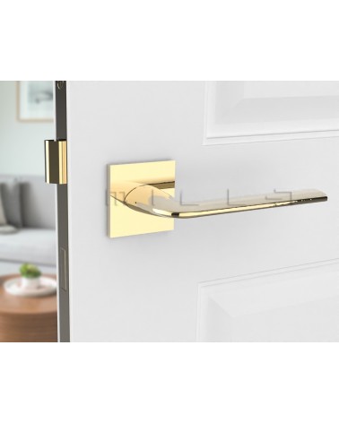 Maniglia per porta STINGER maniglia design colore 2 vista frontale montata su una porta