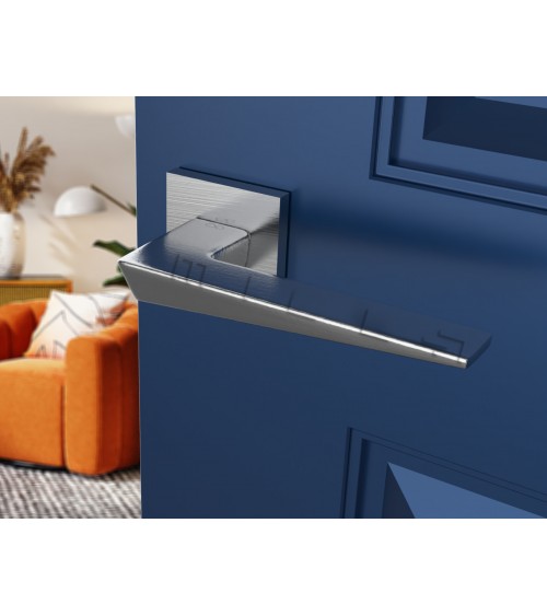 Maniglia per porta cromo spazzolato VEGA - maniglia design