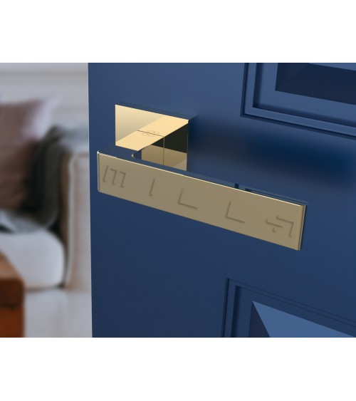 Maniglia per porta oro lucido Apollo design