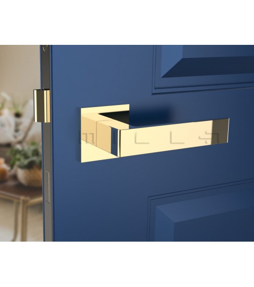 Maniglia per porta oro lucido Apollo design