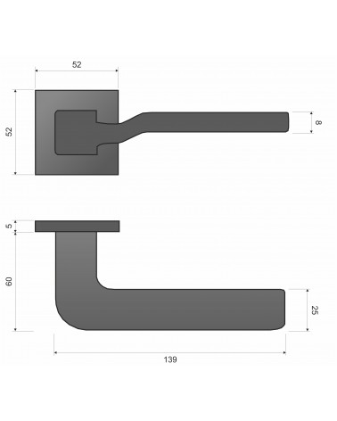 Maniglia per porta LINE BALI con dimensioni