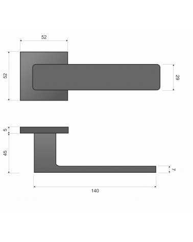 Maniglia per porta nera Line Imperia - maniglia design