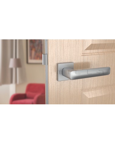 Maniglia per porta cromata spazzolata Line STELLA Q - maniglia design